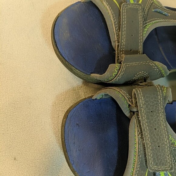 Merrell Panther Sandals Grey Blue Green 6M 8W Leather Hook Loop MY53337 Sport - Picture 5 of 12
